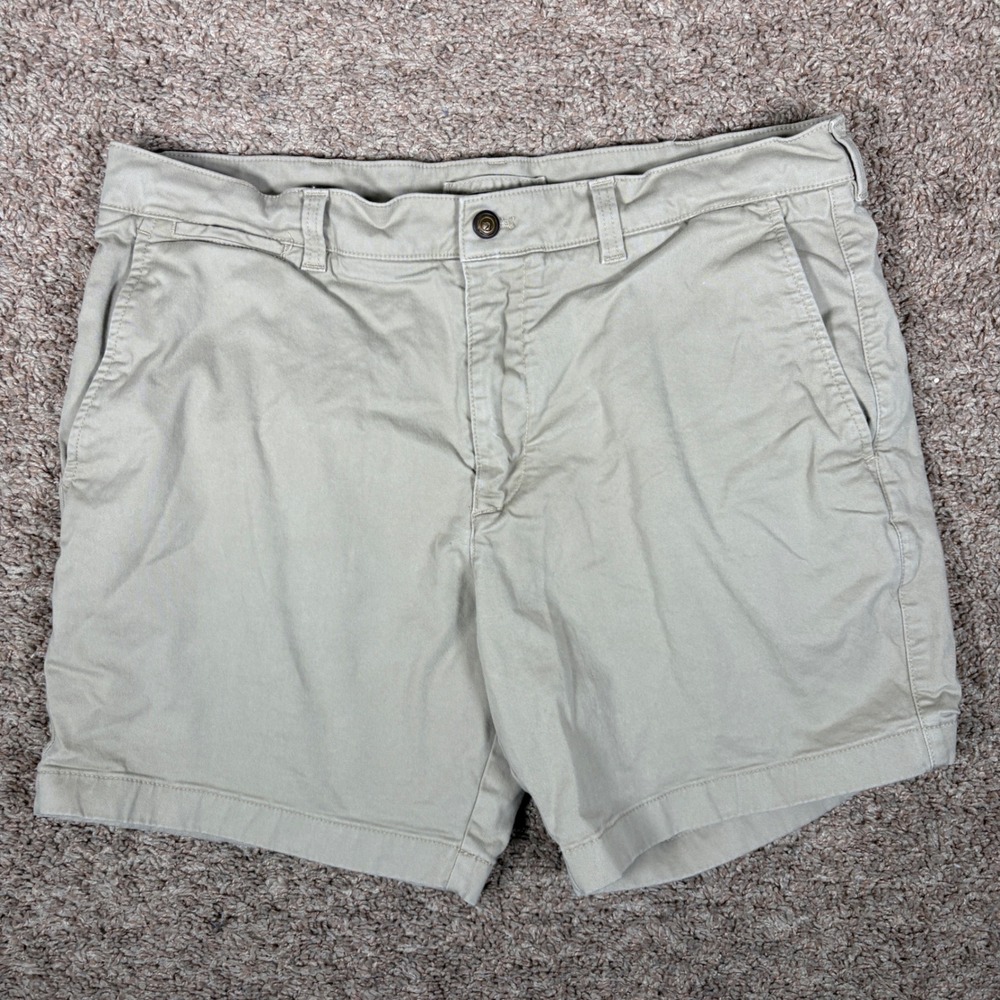 Duck Head Gold School Mens Khaki Chino Shorts Tan Size 35 Cotton Twill Casual
